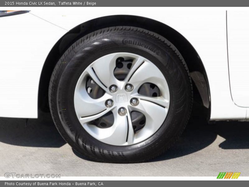 Taffeta White / Beige 2015 Honda Civic LX Sedan