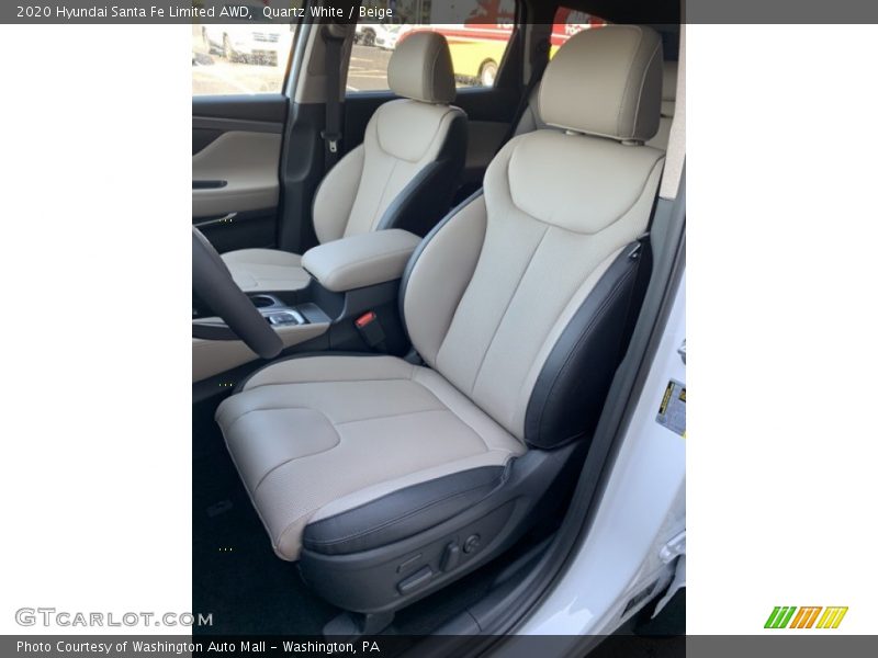 Quartz White / Beige 2020 Hyundai Santa Fe Limited AWD