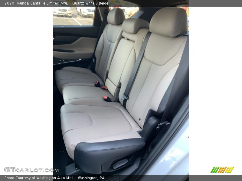 Quartz White / Beige 2020 Hyundai Santa Fe Limited AWD