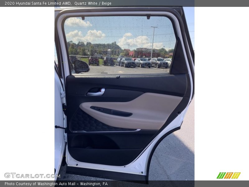 Quartz White / Beige 2020 Hyundai Santa Fe Limited AWD