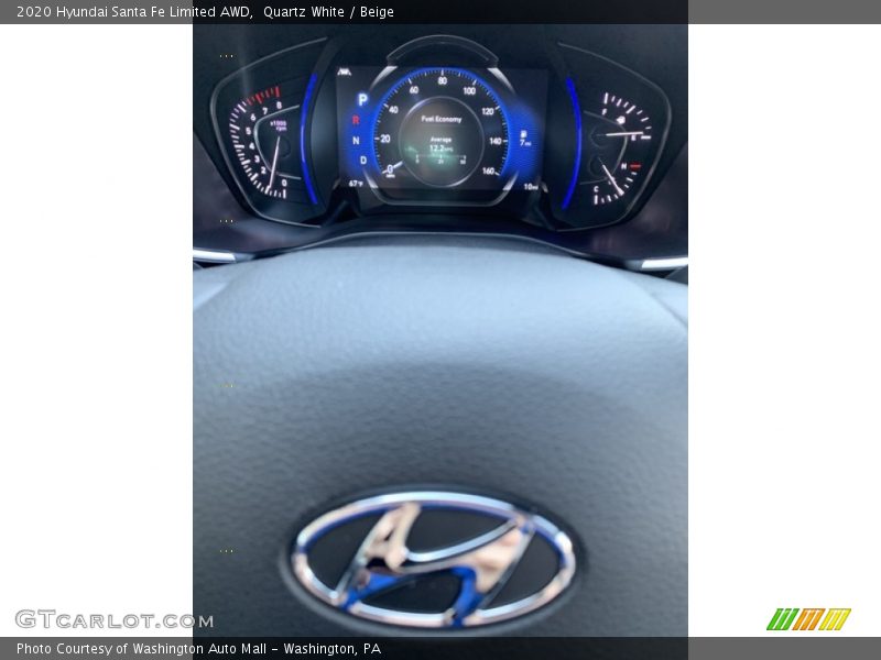 Quartz White / Beige 2020 Hyundai Santa Fe Limited AWD