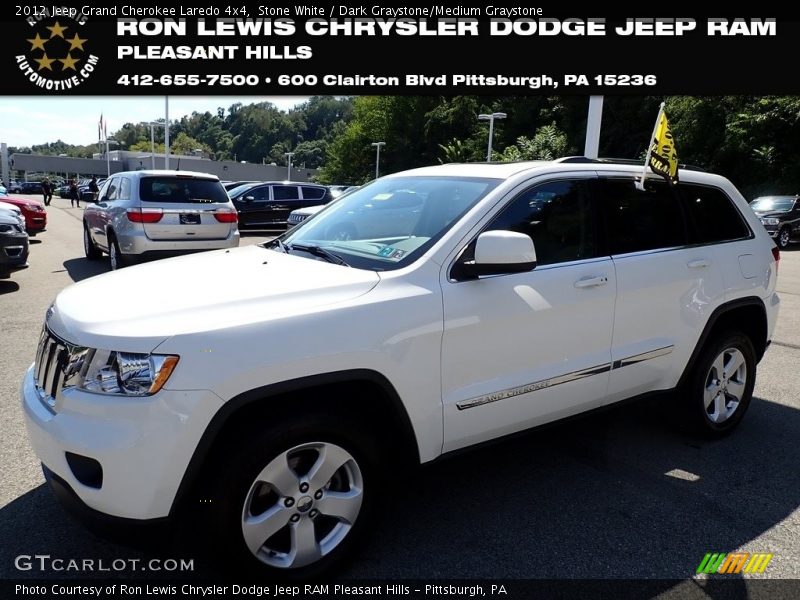 Stone White / Dark Graystone/Medium Graystone 2012 Jeep Grand Cherokee Laredo 4x4