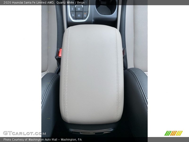 Quartz White / Beige 2020 Hyundai Santa Fe Limited AWD