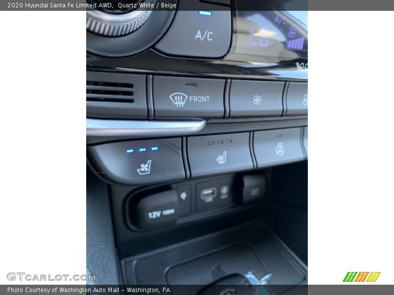 Quartz White / Beige 2020 Hyundai Santa Fe Limited AWD