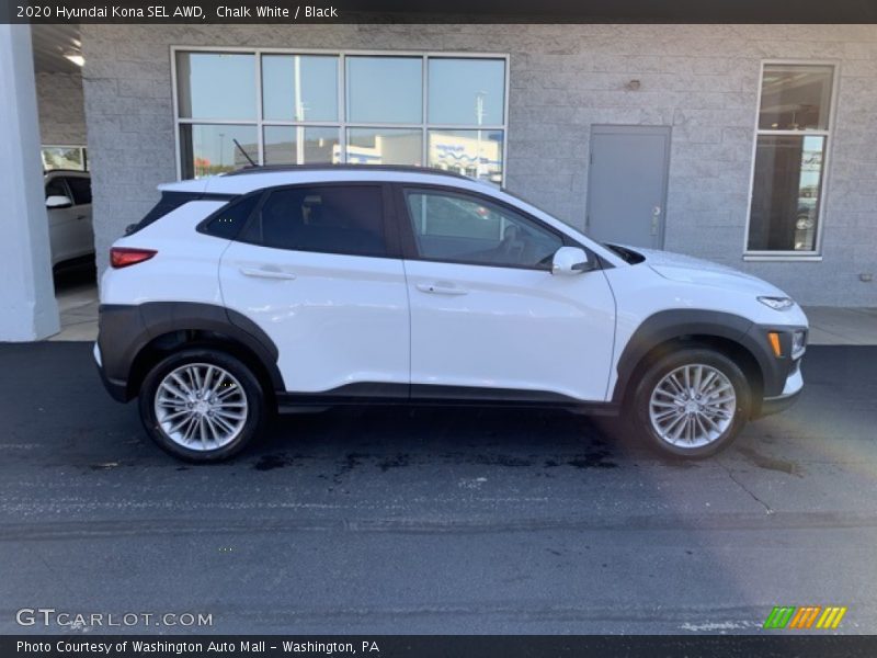 Chalk White / Black 2020 Hyundai Kona SEL AWD
