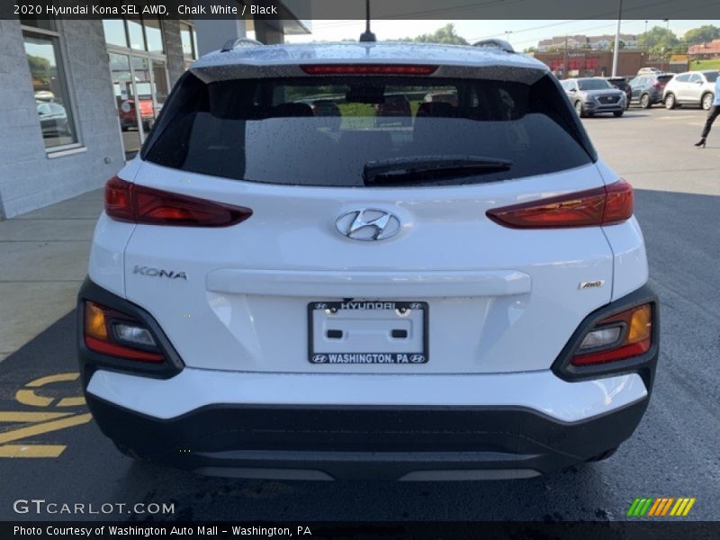 Chalk White / Black 2020 Hyundai Kona SEL AWD