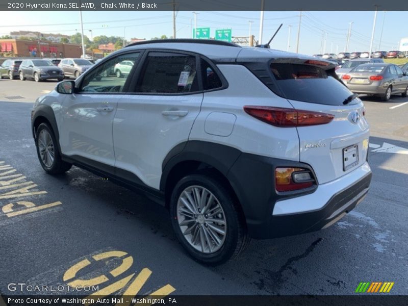 Chalk White / Black 2020 Hyundai Kona SEL AWD