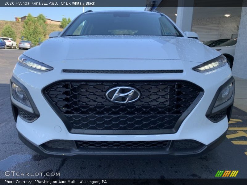 Chalk White / Black 2020 Hyundai Kona SEL AWD