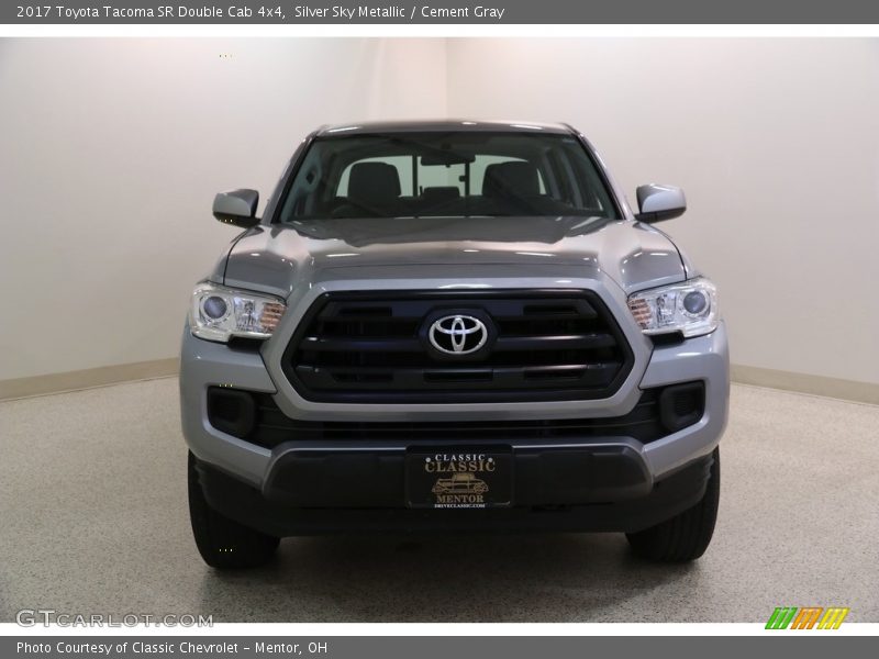 Silver Sky Metallic / Cement Gray 2017 Toyota Tacoma SR Double Cab 4x4
