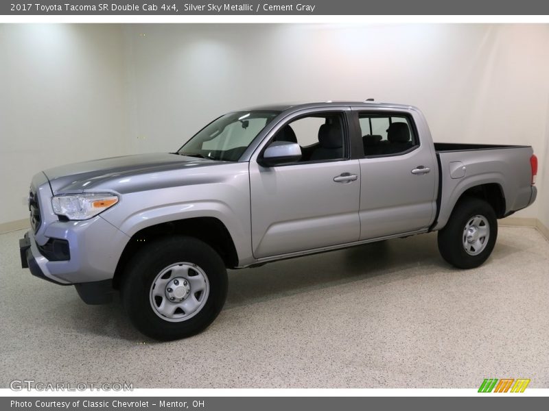 Silver Sky Metallic / Cement Gray 2017 Toyota Tacoma SR Double Cab 4x4