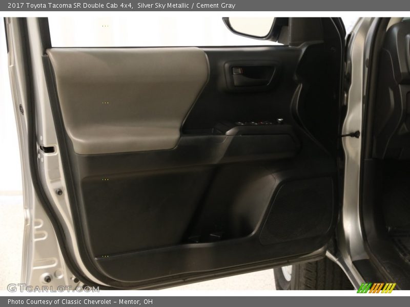 Silver Sky Metallic / Cement Gray 2017 Toyota Tacoma SR Double Cab 4x4