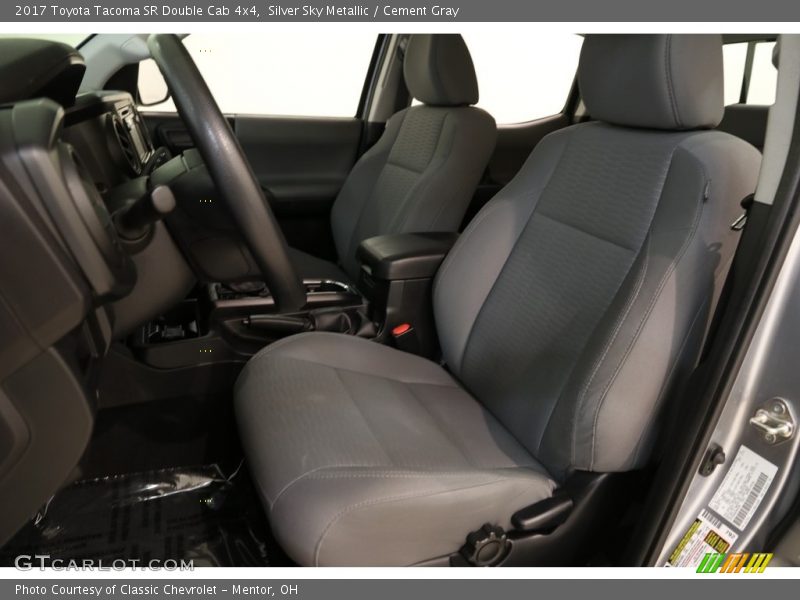 Silver Sky Metallic / Cement Gray 2017 Toyota Tacoma SR Double Cab 4x4