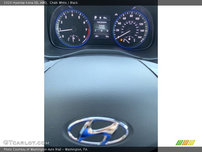 Chalk White / Black 2020 Hyundai Kona SEL AWD