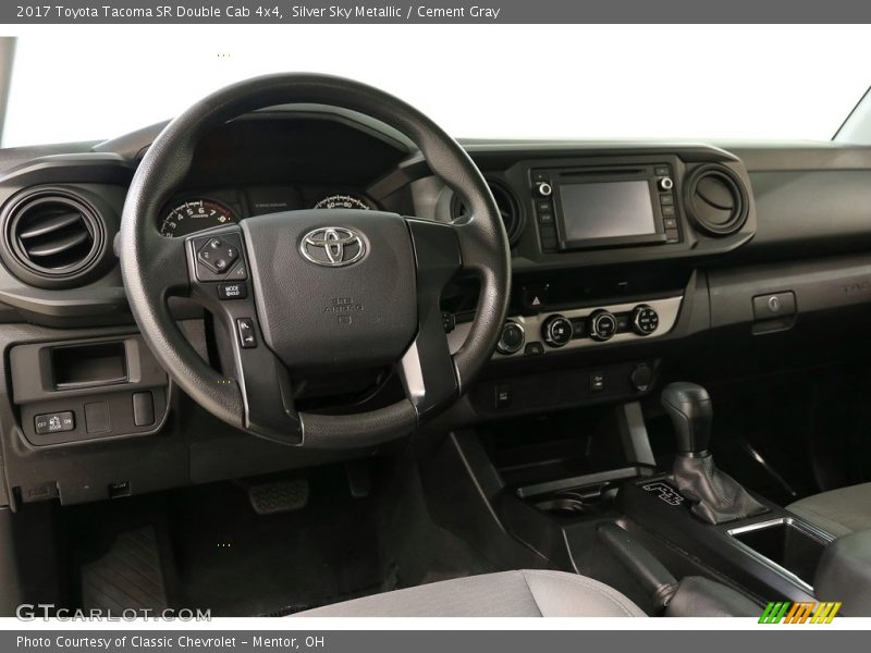 Silver Sky Metallic / Cement Gray 2017 Toyota Tacoma SR Double Cab 4x4