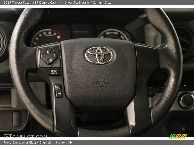 Silver Sky Metallic / Cement Gray 2017 Toyota Tacoma SR Double Cab 4x4
