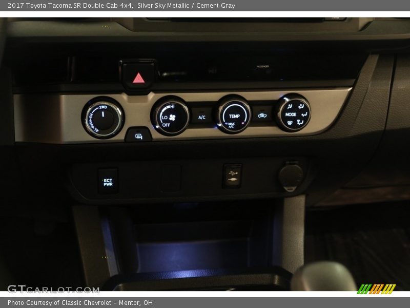 Silver Sky Metallic / Cement Gray 2017 Toyota Tacoma SR Double Cab 4x4