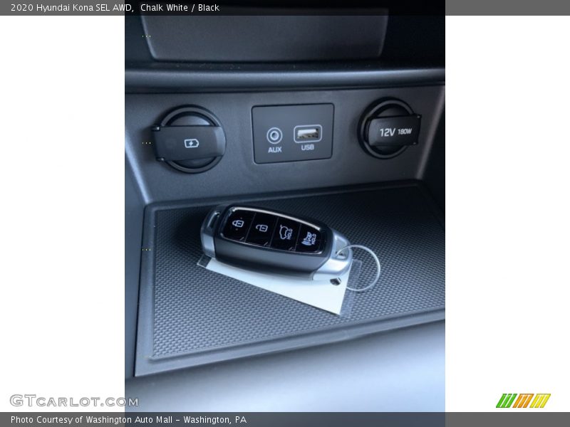 Chalk White / Black 2020 Hyundai Kona SEL AWD