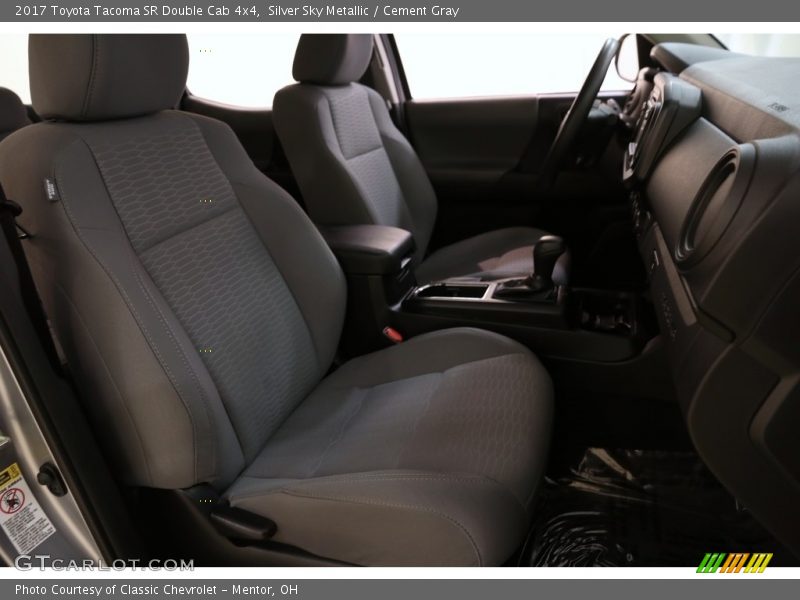 Silver Sky Metallic / Cement Gray 2017 Toyota Tacoma SR Double Cab 4x4