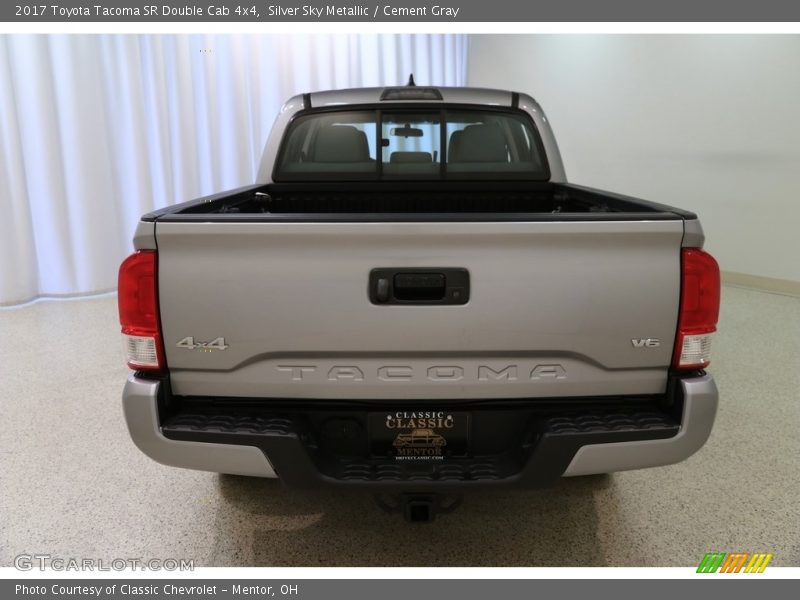 Silver Sky Metallic / Cement Gray 2017 Toyota Tacoma SR Double Cab 4x4