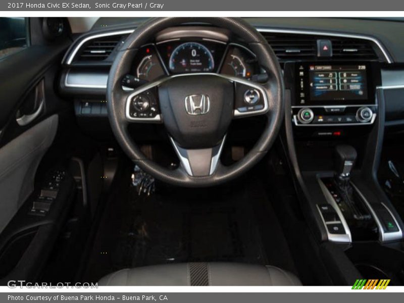 Sonic Gray Pearl / Gray 2017 Honda Civic EX Sedan