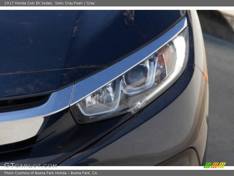 Sonic Gray Pearl / Gray 2017 Honda Civic EX Sedan