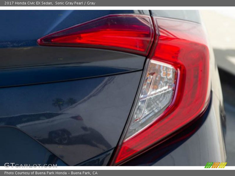 Sonic Gray Pearl / Gray 2017 Honda Civic EX Sedan