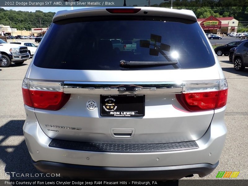 Bright Silver Metallic / Black 2012 Dodge Durango SXT AWD
