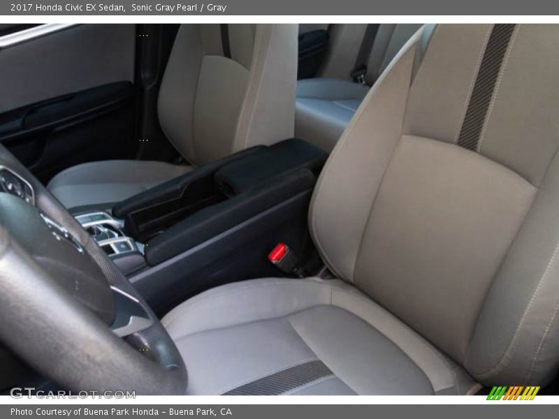 Sonic Gray Pearl / Gray 2017 Honda Civic EX Sedan