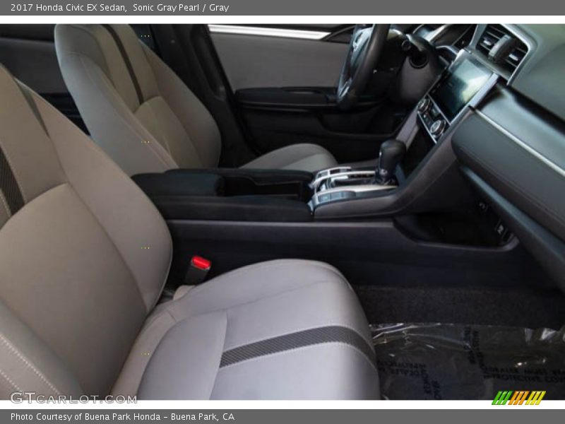 Sonic Gray Pearl / Gray 2017 Honda Civic EX Sedan