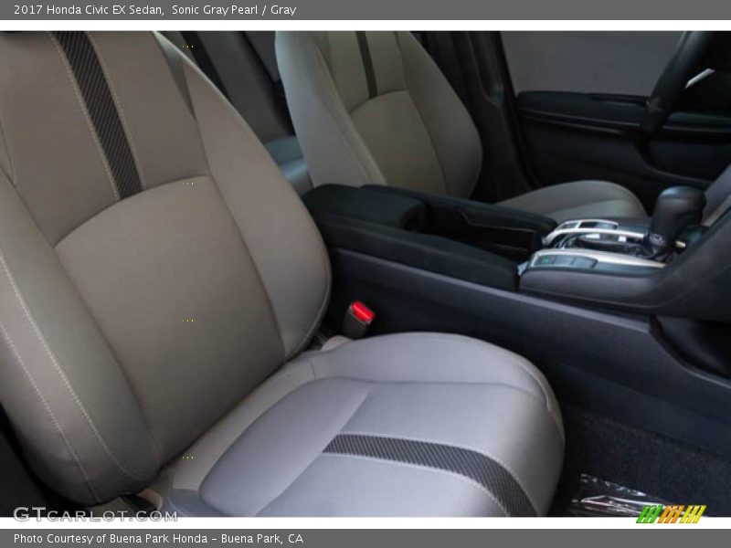 Sonic Gray Pearl / Gray 2017 Honda Civic EX Sedan