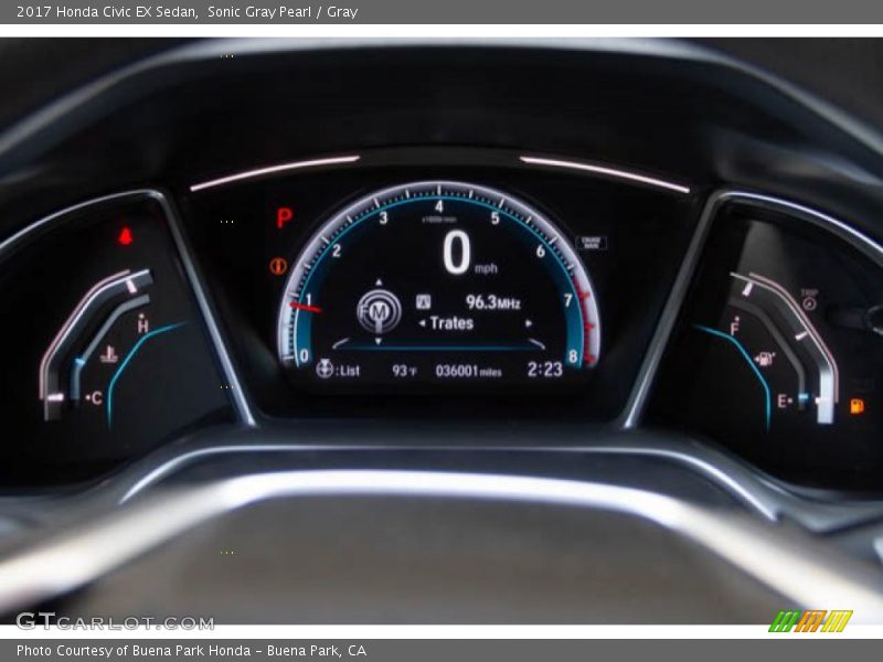 Sonic Gray Pearl / Gray 2017 Honda Civic EX Sedan