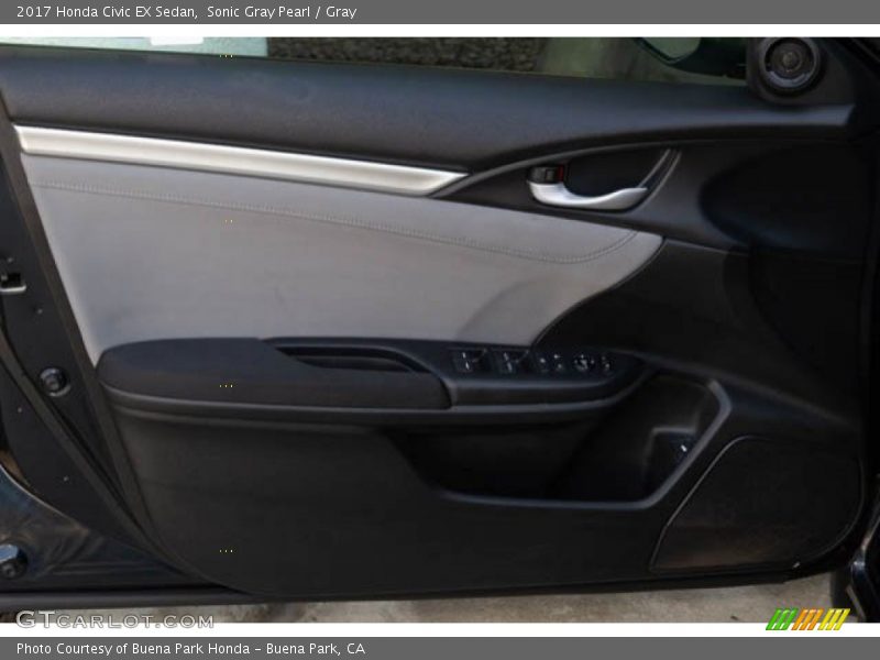 Sonic Gray Pearl / Gray 2017 Honda Civic EX Sedan