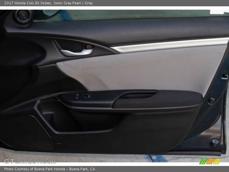 Sonic Gray Pearl / Gray 2017 Honda Civic EX Sedan