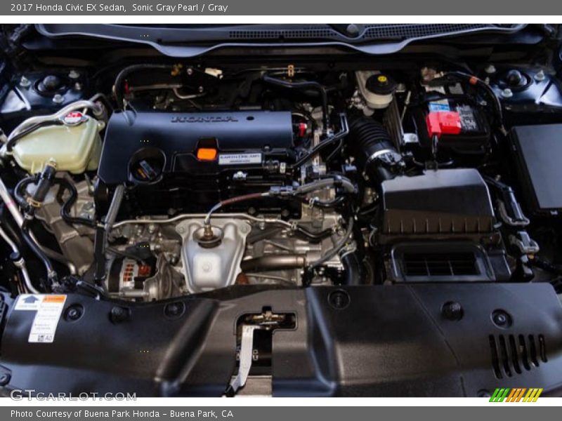 Sonic Gray Pearl / Gray 2017 Honda Civic EX Sedan