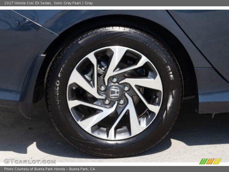Sonic Gray Pearl / Gray 2017 Honda Civic EX Sedan