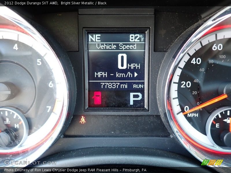 Bright Silver Metallic / Black 2012 Dodge Durango SXT AWD