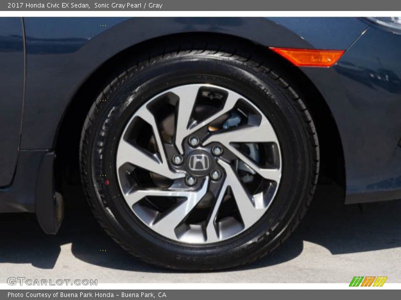 Sonic Gray Pearl / Gray 2017 Honda Civic EX Sedan