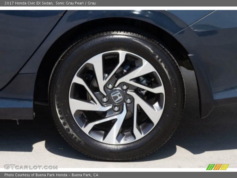Sonic Gray Pearl / Gray 2017 Honda Civic EX Sedan