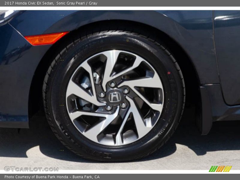 Sonic Gray Pearl / Gray 2017 Honda Civic EX Sedan