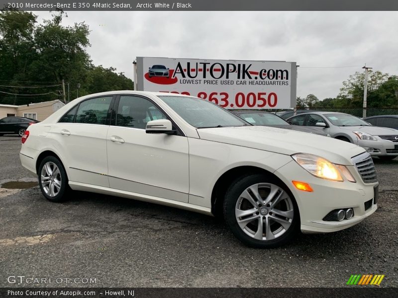 Arctic White / Black 2010 Mercedes-Benz E 350 4Matic Sedan