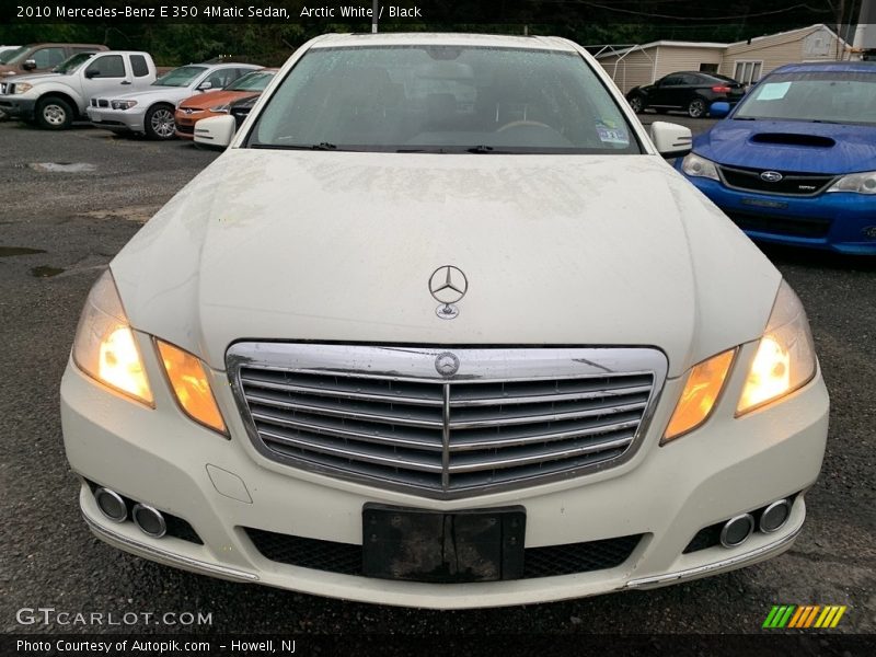 Arctic White / Black 2010 Mercedes-Benz E 350 4Matic Sedan