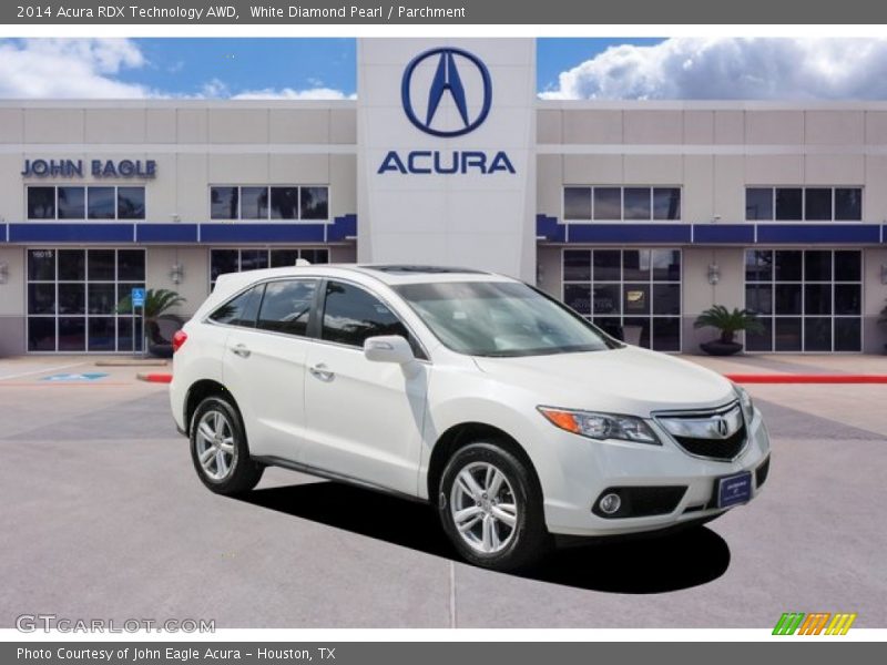White Diamond Pearl / Parchment 2014 Acura RDX Technology AWD