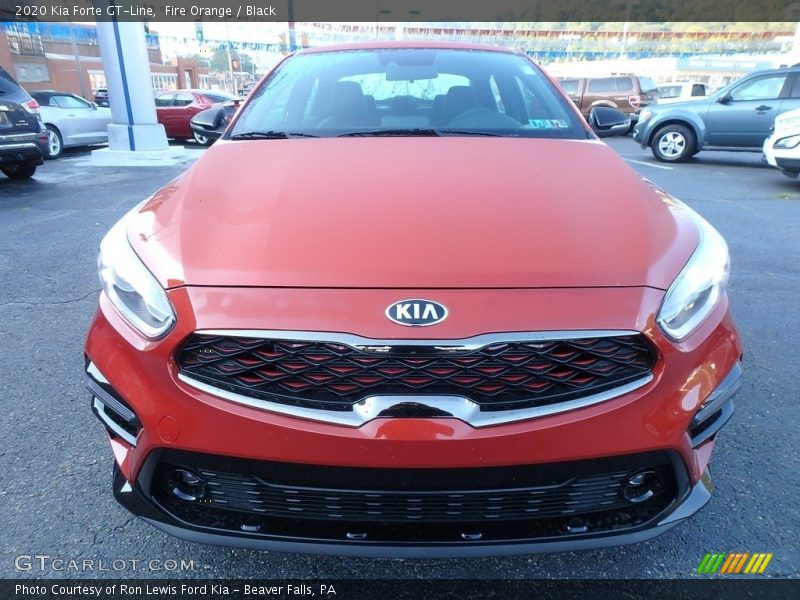 Fire Orange / Black 2020 Kia Forte GT-Line