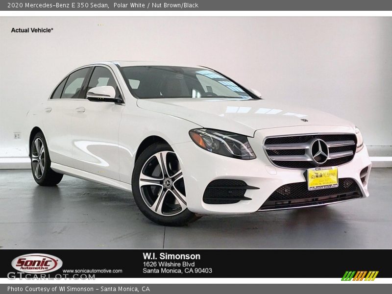 Polar White / Nut Brown/Black 2020 Mercedes-Benz E 350 Sedan