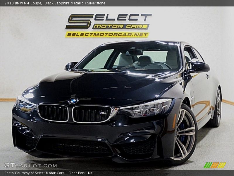 Black Sapphire Metallic / Silverstone 2018 BMW M4 Coupe