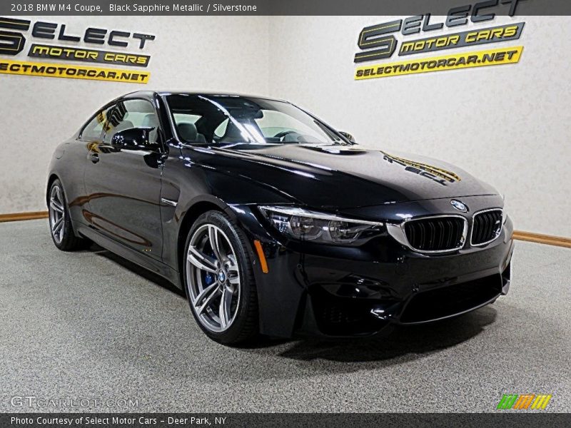 Black Sapphire Metallic / Silverstone 2018 BMW M4 Coupe