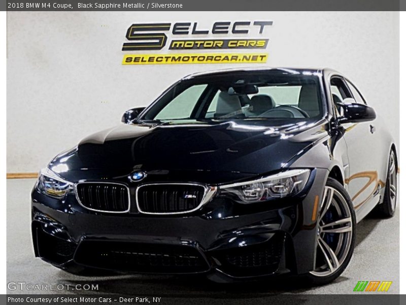 Black Sapphire Metallic / Silverstone 2018 BMW M4 Coupe