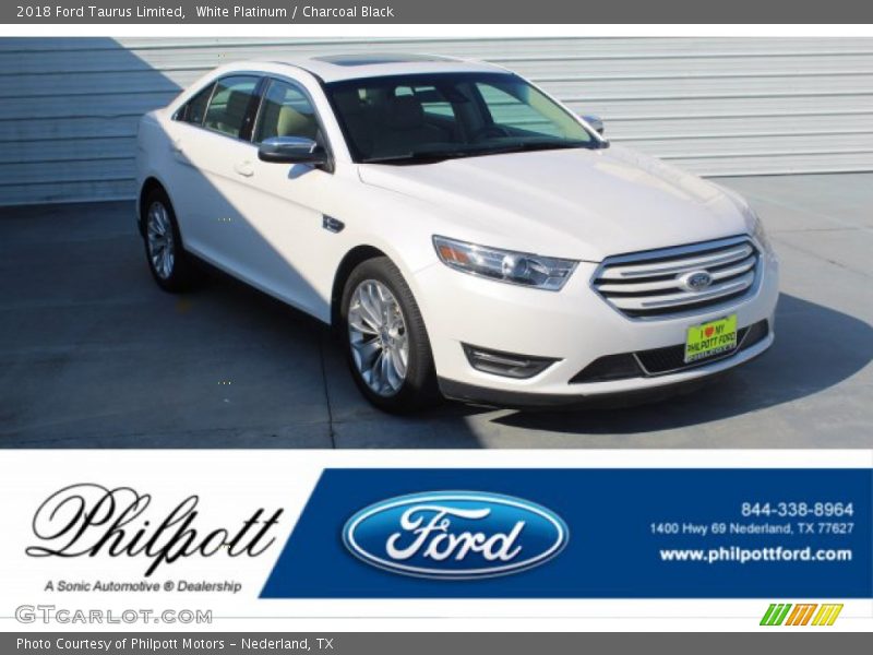 White Platinum / Charcoal Black 2018 Ford Taurus Limited