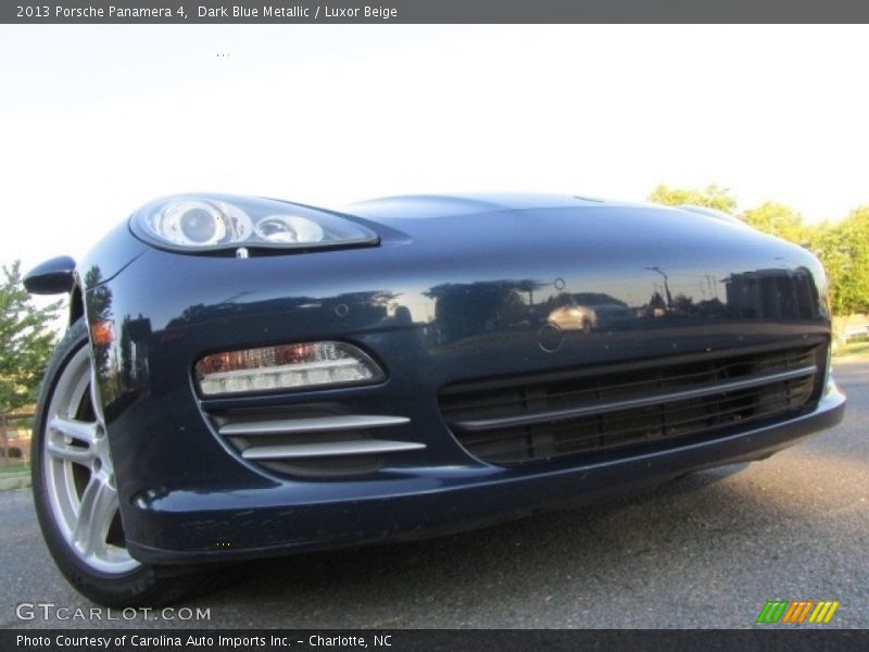 Dark Blue Metallic / Luxor Beige 2013 Porsche Panamera 4