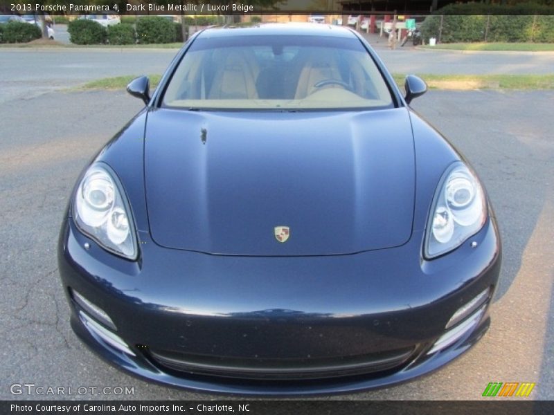 Dark Blue Metallic / Luxor Beige 2013 Porsche Panamera 4